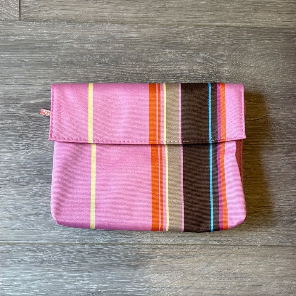 Clinique Vibrant Striped Cosmetic Bag
